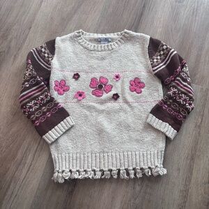 Vtg Hartstrings Cream Knit Sweater